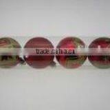 60mm Red Decorative Plastic Xmas Ball thumbnail-1