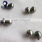 High Luster AA Peacock Green Baroque South Sea Pearl Tahitian thumbnail-2