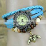 Wholesale New Style Retro Metal Fashion Leather Bracelet Water Quartz Hand Clock Women Wrist Watch ,antique Gold Filled Watch thumbnail-5
