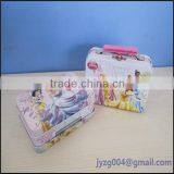 2015 High Quality Cute Candy Tin Can With Plastic Handle and Locks