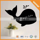 Hot sale glossy fashion decor whale black wall sticker