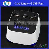 ABS Case Led Logo USB 2.0 3 Port Hub thumbnail-4