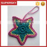 V-743 Merry Christmas Decoration Hand Knit Star Hanging Tree Decoration Knit Christmas Tree Hanging Ornament thumbnail-3