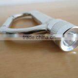 Aluminium Mini Carabiner LED Flashlight/Torch With Rotating Switch