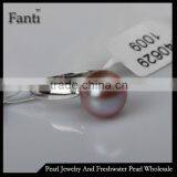 925 silver 2014 fashion pearl wedding ring round pearl ring