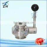 Stainless Steel Sanitary Clamped Butterfly Valve 10 Bar