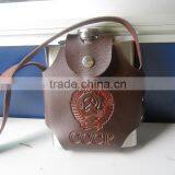 128oz Big Jagermeister Stainless Steel Hip Flask Outdoor Hip Flask With Leather Case thumbnail-2