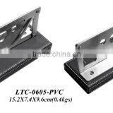 Luxury PVC Leather Finish Cigar Stainless Steel Guillotine Cutter