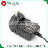 round cable 2464 5.5 ac 5v 3a power supply 12v 1.25a ac dc adapter with CE cUL UL SAA