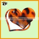 Factory Cheap Plastic Heart Sliding Cosmetic Pocket Mirror thumbnail-1