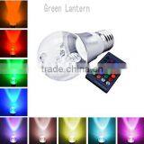 Colorful 3W RGB E27 Globe Crystal LED Bulb Light With IR Remote Control