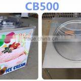 Factory Single Simple Flat Round Pan Fried Ice Machine Roll Maker/ Frozen Yogurt for Ice Cream Shops Made in China thumbnail-2