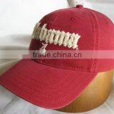 Промытый кепка с шестью панелями и шестью дырками для шнуровки