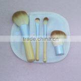 Hot Sale 4 Pcs Makeup Brushes Portable Soft Synthetic Hair Bamboo Handle Cosmetic Makeup Brush Set With Gunny Bag thumbnail-6