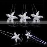 HP229 New Crystal Starfish Hairpin Clip Jewelry thumbnail-4