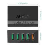Aukey Quick Charge 2.0 54W 5 Ports USB Desktop Charging Station Wall Charger,EU Plug thumbnail-2