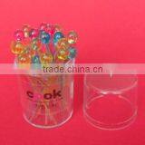 Reusable Plastic Fruit Toothpick With Container