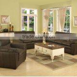 Black Color Genuine Leather Sofa Set | Living Room Sofa Made in Leather or Fabric B400012 thumbnail-1