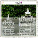 Vintage Style Ivory Cream Decorative Metal Bird Cages Planter for Wedding thumbnail-1