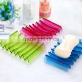 Q078 Fashion Household Wholesale Silicone Soap Dish thumbnail-1