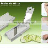 CY128 Built in Mirror Fruit Cucumber Slicer Cutter Facial Mask Tool Pink thumbnail-5