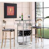 B133G Luxury Stainless Steel Bar Furniture Bar Table and Bar Chair thumbnail-5