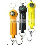 Mini hanging spring scale with compass and tape measure