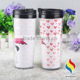 Reusable Plastic Bubble Tea Cup Paper Insert Travel Cup thumbnail-6