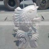 Cheap Natural Stone White Marble Chinese Fish Sculpture thumbnail-1