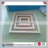 Cusom Lot of 3 Top Open Mitred Corner 20mm Natural Pine Wooden Photo Frame thumbnail-1