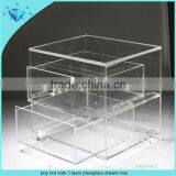 Customize 3 Layer Clear Acrylic Drawer Boxes Waterproof thumbnail-4