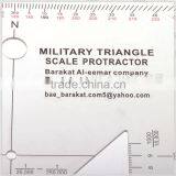 Kearing Durable Plastic Square Military Scale Protractor 1: 25000 & 1: 50000 # KMP-4 thumbnail-3