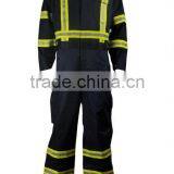 NFPA 2112 HRC 2 FR Cotton Coverall With Reflective Trim thumbnail-1