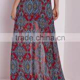 2016 Young Lady Paisley Print Cheap Long Maxi Skirts Made in China thumbnail-5