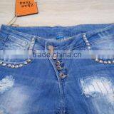 GZY Slim and Springy Women Ripped Mixed Jeans Wholesale Stock Export China 2017 Factory African Model thumbnail-3