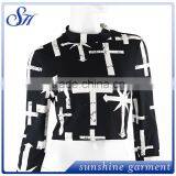 New Style Milky Fabric Long Sleeve Printing Shirts for Lady thumbnail-3