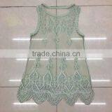 Women Jinhua Stock Apparel Cheap Lace Sexy Sleeveless Transparent Tops thumbnail-6