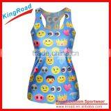 2016 New Arrival 100%polyester Tops Custom Women Fitness Tank Tops Sport Running Singlet thumbnail-4