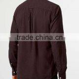 Burgundy Hemp Cotton Blend Shirts for Man thumbnail-3