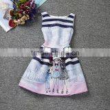 Baby Girl Party Dress Children Frocks Designs Kids Printing Dress#F0066 thumbnail-1