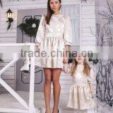 Ivory Matching Mother and me Dresses Family Matching Outfits Factory thumbnail-2