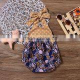S60685B 2017 Toddler Baby Girls Romper Floral Halter Backless Jumpsuit HOT thumbnail-3