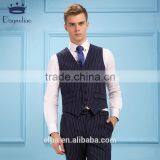 Daynoliao 2016 Latest Men Dress Business Suits Blue Vertical Stripe 3 Pieces Design Men Suits for Wedding thumbnail-4
