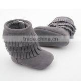 Plain Suede Leather Tassel Boot Indoor/outdoor Slipper Boot thumbnail-3