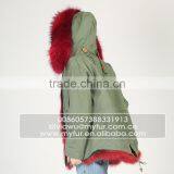 Myfur Fashion Army Green Parka With Fox Fur Lining And Big Size Raccoon Fur Hooded Parka thumbnail-6
