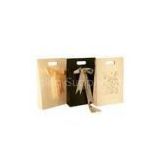 Deux Custom Printed Paper Gift Bag, Cardboard Bags With Ribbon Closure 42cm*28cm*9cm