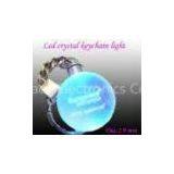 powerful led personalized 2D or 3D logo crystal ball flashing key chain lights