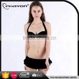 < OEM> Beach Bikini Photos Mini Bikini Black Newest Halter Bikini thumbnail-4