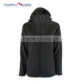 201502004033 Women's Plain Black Color Custom Softshell Jacket Waterproof Breathable 100% Polyester Soft Shell Jacket thumbnail-1