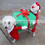 New Version Pet Dog Back-Carry Gift Costume Clothes BackCarrying With Presents For Party Xmas Christmas Present thumbnail-2